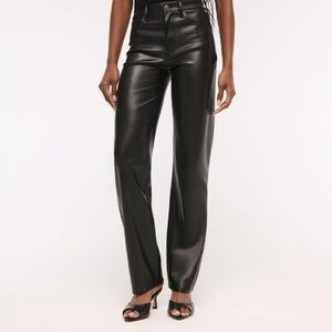 Abercrombie & Fitch High Rise 90s Relaxed Vegan Leather Pant